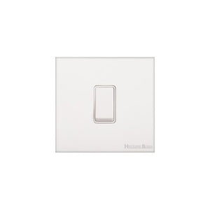 Windsor Range Matt White Switches & Sockets, WNW - 1 Gang Intermediate Rocker Switch by Heritage Brass By M-Marcus