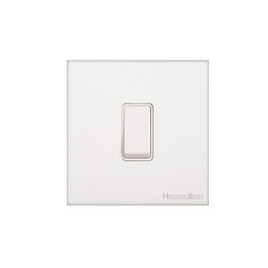 Windsor Range Matt White Switches & Sockets, WNW - 1 Gang Satellite Socket by Heritage Brass By M-Marcus