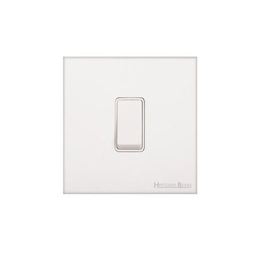 Windsor Range Matt White Switches & Sockets, WNW - 1 Gang Satellite Socket by Heritage Brass By M-Marcus