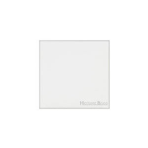 Windsor Range Matt White Switches & Sockets, WNW - Single Blank Plate by Heritage Brass By M-Marcus