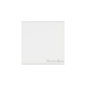 Windsor Range Matt White Switches & Sockets, WNW - Single Blank Plate by Heritage Brass By M-Marcus