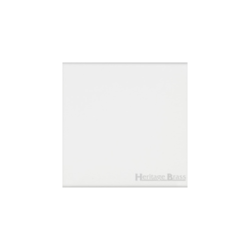 Windsor Range Matt White Switches & Sockets, WNW - Single Blank Plate by Heritage Brass By M-Marcus