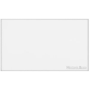 Windsor Range Matt White Switches & Sockets, WNW - Double Blank Plate by Heritage Brass By M-Marcus