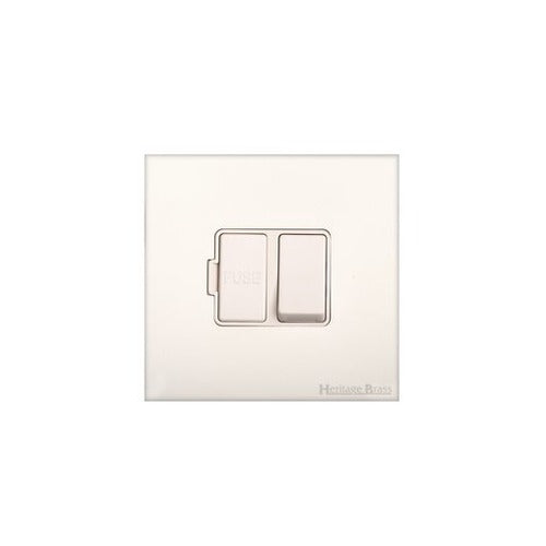 Windsor Range Matt White Switches & Sockets, WNW - Switched Spur (13 Amp) by Heritage Brass By M-Marcus