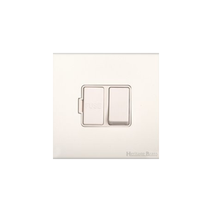 Windsor Range Matt White Switches & Sockets, WNW - Switched Spur (13 Amp) by Heritage Brass By M-Marcus