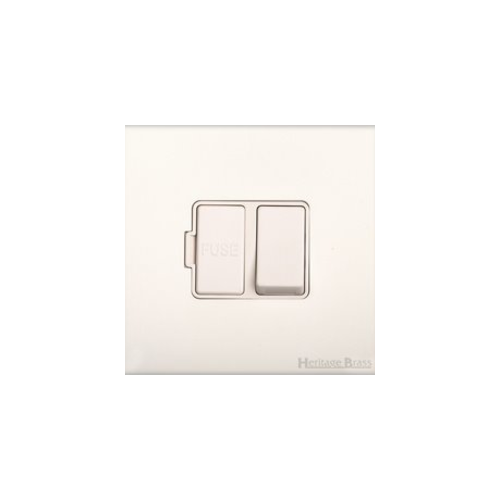 Windsor Range Matt White Switches & Sockets, WNW - Switched Spur (13 Amp) by Heritage Brass By M-Marcus