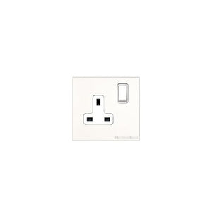 Windsor Range Matt White Switches & Sockets, WNW - Single Socket (13 Amp) by Heritage Brass By M-Marcus