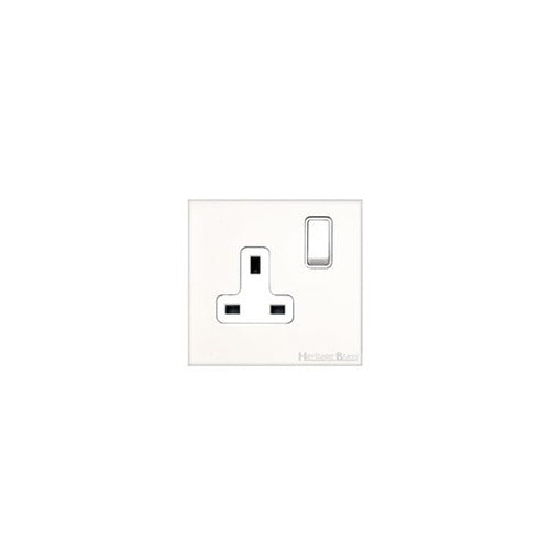 Windsor Range Matt White Switches & Sockets, WNW - Single Socket (13 Amp) by Heritage Brass By M-Marcus