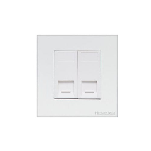 Windsor Range Matt White Switches & Sockets, WNW - Shaver Socket Output Voltage 110/240V by Heritage Brass By M-Marcus
