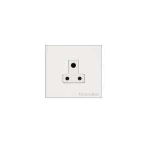 Windsor Range Matt White Switches & Sockets, WNW - 5 Amp 3 Round Pin Socket by Heritage Brass By M-Marcus