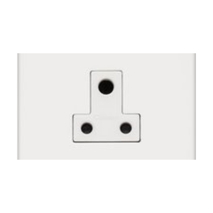Windsor Range Matt White Switches & Sockets, WNW - 5 Amp 3 Round Pin Socket by Heritage Brass By M-Marcus
