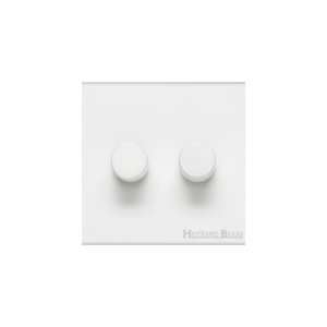 Windsor Range Matt White Switches & Sockets, WNW - 2G Multi Location Secondary Dimmer by Heritage Brass By M-Marcus