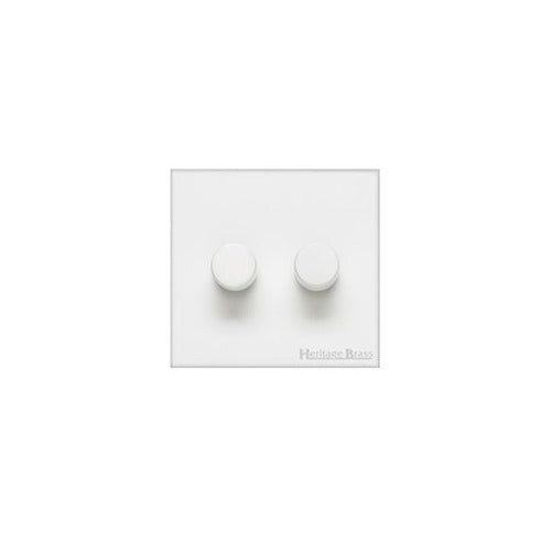Windsor Range Matt White Switches & Sockets, WNW - 2G Multi Location Primary Dimmer by Heritage Brass By M-Marcus