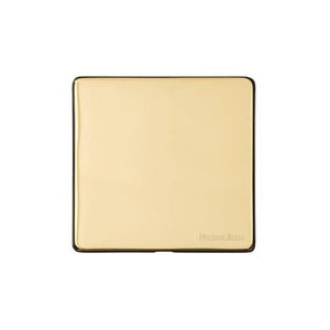 Vintage Range Polished Brass Switches & Sockets, X01 - Single Blank Plate by Heritage Brass By M-Marcus