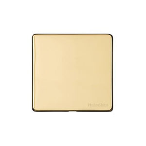 Vintage Range Polished Brass Switches & Sockets, X01 - Single Blank Plate by Heritage Brass By M-Marcus