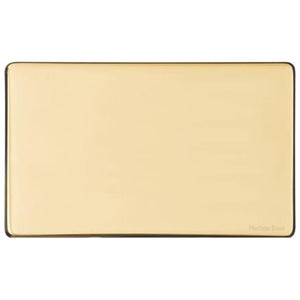 Vintage Range Polished Brass Switches & Sockets, X01 - Double Blank Plate by Heritage Brass By M-Marcus