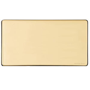 Vintage Range Polished Brass Switches & Sockets, X01 - Double Blank Plate by Heritage Brass By M-Marcus