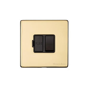 Vintage Range Polished Brass Switches & Sockets, X01 - Switched Spur (13 Amp) by Heritage Brass By M-Marcus