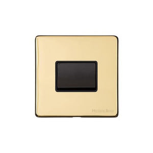 Vintage Range Polished Brass Switches & Sockets, X01 - 6A Triple Pole Fan Isolator Switch by Heritage Brass By M-Marcus