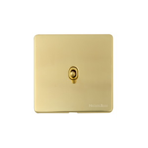 Vintage Range Polished Brass Switches & Sockets, X01 - 1 Gang Dimming Stockholm Toggle by Heritage Brass By M-Marcus