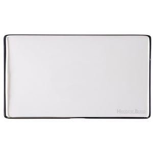 Vintage Range Polished Chrome Switches & Sockets, X02 - Double Blank Plate by Heritage Brass By M-Marcus