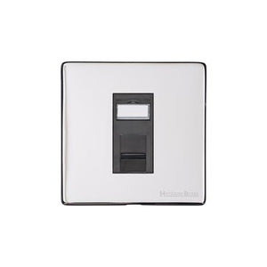 Vintage Range Polished Chrome Switches & Sockets, X02 - 1 Gang RJ45 by Heritage Brass By M-Marcus