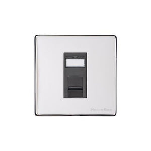 Vintage Range Polished Chrome Switches & Sockets, X02 - 1 Gang RJ45 by Heritage Brass By M-Marcus