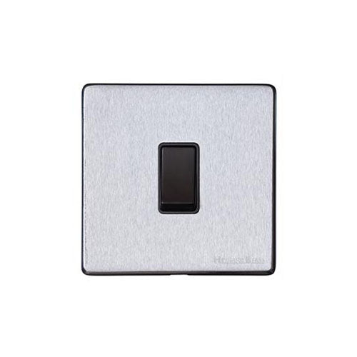 Windsor Range Satin Chrome Silk Switches & Sockets, WN35 - 1 Gang Rocker Switch by Heritage Brass By M-Marcus