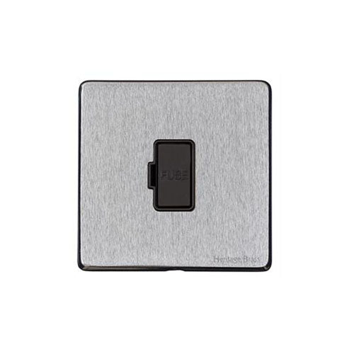 Windsor Range Satin Chrome Silk Switches & Sockets, WN35 - Unswitched Spur (13 Amp) by Heritage Brass By M-Marcus
