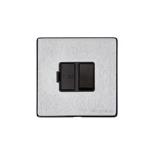 Windsor Range Satin Chrome Silk Switches & Sockets, WN35 - Switched Spur (13 Amp) by Heritage Brass By M-Marcus