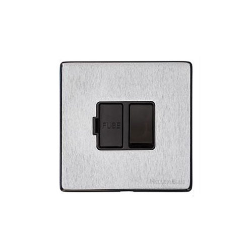 Windsor Range Satin Chrome Silk Switches & Sockets, WN35 - Switched Spur (13 Amp) by Heritage Brass By M-Marcus