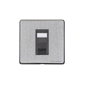 Windsor Range Satin Chrome Silk Switches & Sockets, WN35 - 1 Gang CAT6 by Heritage Brass By M-Marcus