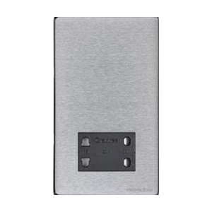 Windsor Range Satin Chrome Silk Switches & Sockets, WN35 - Shaver Socket Output Voltage 110/240V by Heritage Brass By M-Marcus