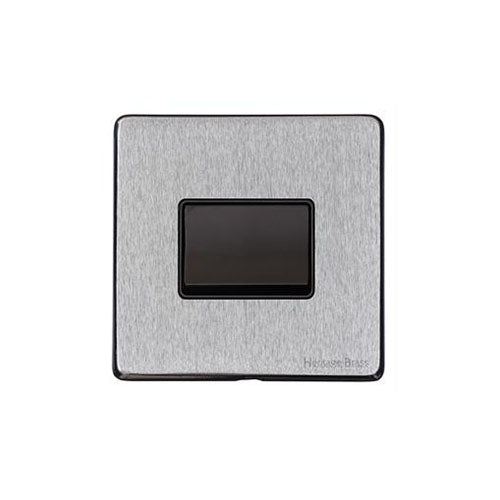 Windsor Range Satin Chrome Silk Switches & Sockets, WN35 - 6A Triple Pole Fan Isolator Switch by Heritage Brass By M-Marcus