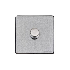 Vintage Range Satin Chrome Switches & Sockets, X03 - 1G Multi Location Primary Dimmer by Heritage Brass By M-Marcus