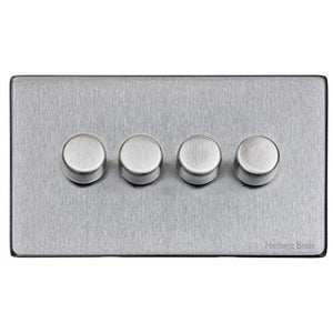 Vintage Range Satin Chrome Switches & Sockets, X03 - 4G Multi Location Secondary Dimmer by Heritage Brass By M-Marcus