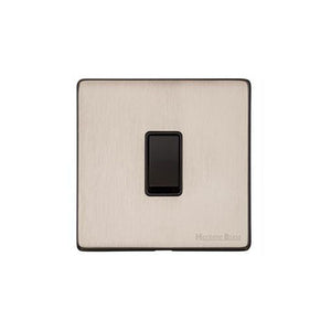Windsor Range Satin Nickel Switches & Sockets, WN5 - 1 Gang Rocker Switch by Heritage Brass By M-Marcus