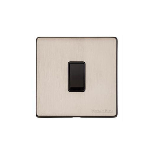 Windsor Range Satin Nickel Switches & Sockets, WN5 - 1 Gang Rocker Switch by Heritage Brass By M-Marcus