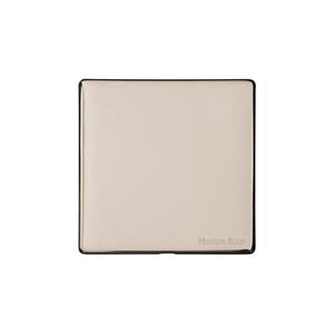 Vintage Range Satin Nickel Switches & Sockets, X05 - Single Blank Plate by Heritage Brass By M-Marcus