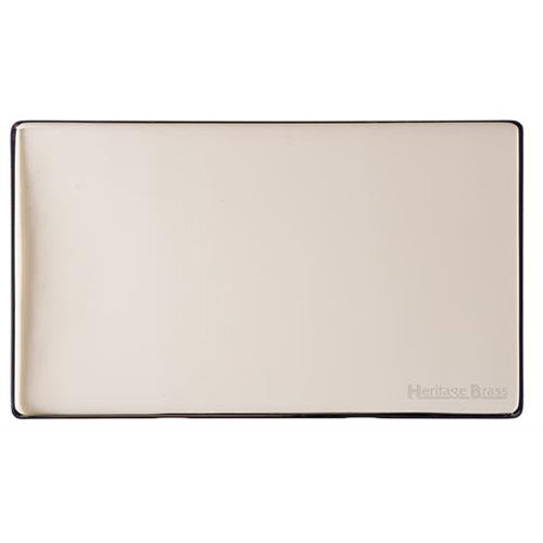 Windsor Range Satin Nickel Switches & Sockets, WN5 - Double Blank Plate by Heritage Brass By M-Marcus