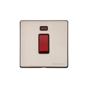Vintage Range Satin Copper 45A DP Cooker Switch with Neon (single plate) by Heritage Brass By M-Marcus