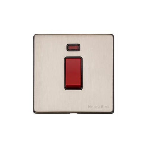 Vintage Range Satin Copper 45A DP Cooker Switch with Neon (single plate) by Heritage Brass By M-Marcus