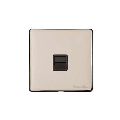 Windsor Range Satin Nickel Switches & Sockets, WN5 - 1 Gang Secondary Line Socket by Heritage Brass By M-Marcus
