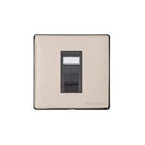 Vintage Range Satin Nickel Switches & Sockets, X05 - 1 Gang RJ45 by Heritage Brass By M-Marcus