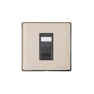 Windsor Range Satin Nickel Switches & Sockets, WN5 - 1 Gang CAT6 by Heritage Brass By M-Marcus