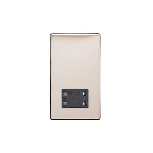 Vintage Range Satin Nickel Switches & Sockets, X05 - Shaver Socket Output Voltage 110/240V by Heritage Brass By M-Marcus