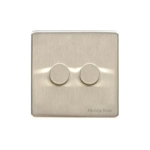 Vintage Range Satin Copper 2 Gang Dimmer 400 watts (Compatible with halogen/ incandescent bulbs) by Heritage Brass By M-Marcus