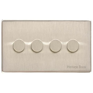Vintage Range Satin Nickel Switches & Sockets, X05 - 4G Multi Location Secondary Dimmer by Heritage Brass By M-Marcus