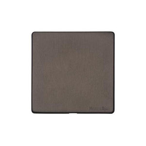 Vintage Range Matt Bronze Switches & Sockets, X09 - Single Blank Plate by Heritage Brass By M-Marcus