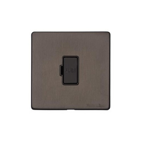Vintage Range Matt Bronze Switches & Sockets, X09 - Unswitched Spur (13 Amp) by Heritage Brass By M-Marcus